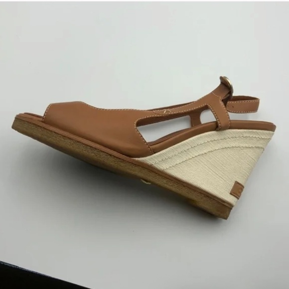 CHANEL LOGO WEDGE SANDAL - Picture 1 of 3